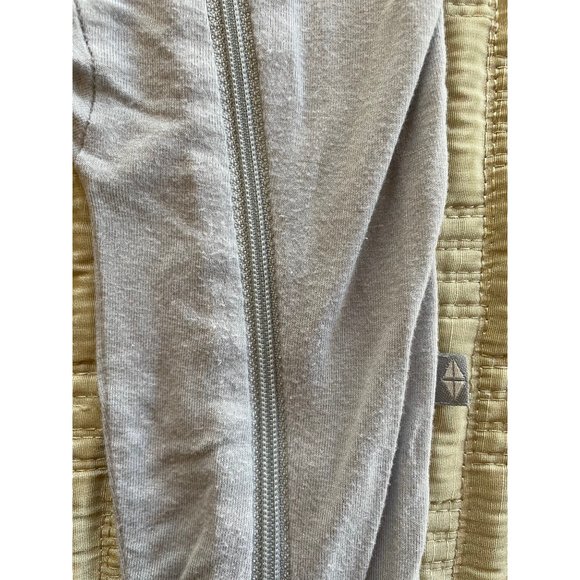 6-12M Kyte Light Gray Zippered Romper Footless Pajamas - Picture 3 of 4